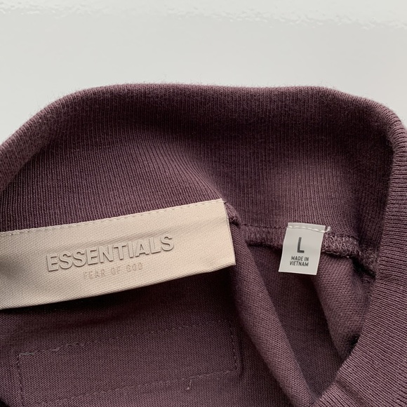 ESSENTIALS Plum Crewneck Long Sleeve Tee - Picture 8 of 12